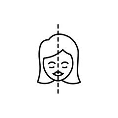 Facelifting procedure icons vector icon design. modern flat and line design