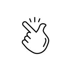 Finger snapping icons vector icon design. modern flat and line design