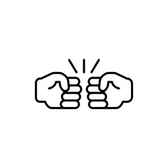 Fist bump icons vector icon design. modern flat and line design