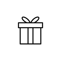 Gift box with ribbon icons vector icon design. modern flat and line design