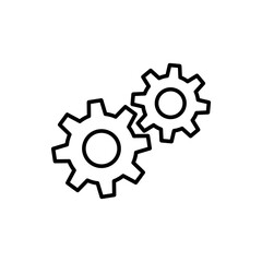Gear icons vector icon design. modern flat and line design
