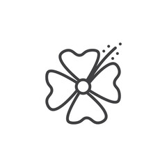 Hawaiian flower icons vector icon design. modern flat and line design