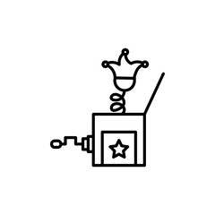 Jack in the box icons vector icon design. modern flat and line design
