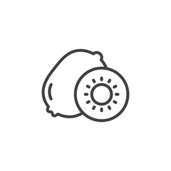 Kiwi icons vector icon design. modern flat and line design
