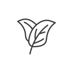 Leafs icons vector icon design. modern flat and line design