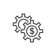 Money processes icons vector icon design. modern flat and line design