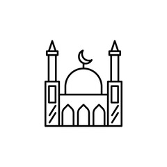 Mosque icons vector icon design. modern flat and line design