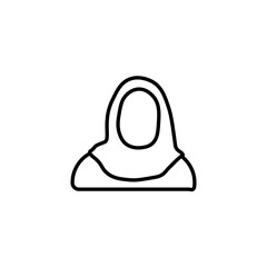 Muslim women icons vector icon design. modern flat and line design
