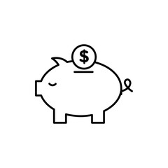 Piggy bank icons vector icon design. modern flat and line design