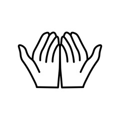 Pray icons vector icon design. modern flat and line design