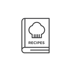 Recipe book icons vector icon design. modern flat and line design