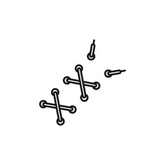 Shoe lace icons vector icon design. modern flat and line design