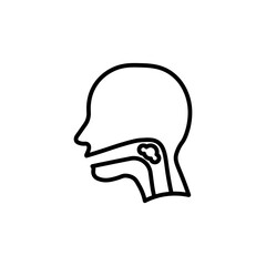 Swallowing reflex icons vector icon design. modern flat and line design