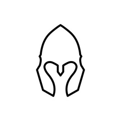 Warrior mask icons vector icon design. modern flat and line design