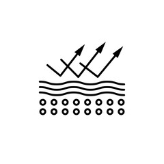 Wrinkles face reflection icons vector icon design. modern flat and line design