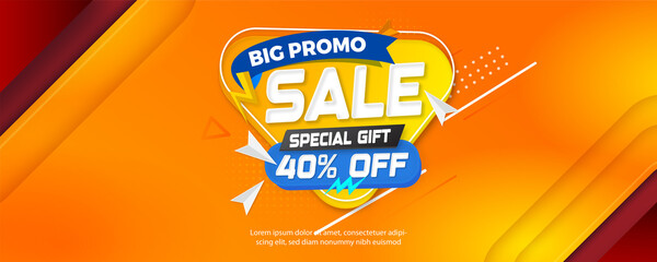 abstract background promotion banner with sale discount