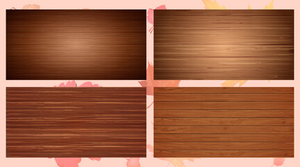 Set of wood texture background. texture of old wood. Wooden board background for Brochure, Flyer, Poster, leaflet, report, Book cover, Banner, Presentation, Website, App, wallpaper. Highly realistic.