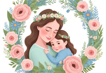 Loving bond between mother and her little child a heartwarming family moment.