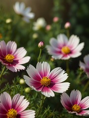 Obraz premium pink cosmos flowers
