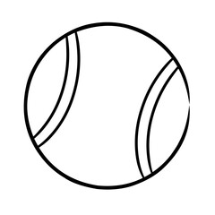 tennis ball isolated on white background, line art of tennis ball, sketch of tennis ball