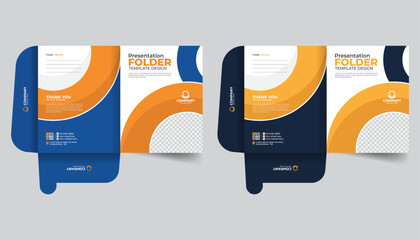 Unique layout office document file folder, Presentation folder template design, file folder design, cover for catalog, brochures
