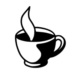 aromatic coffee cup icon design