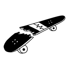 skateboard accident vector © Zen20