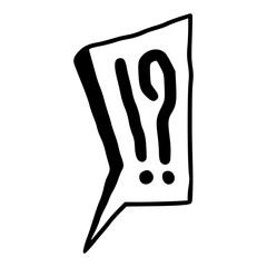exclamation and question mark speech bubble