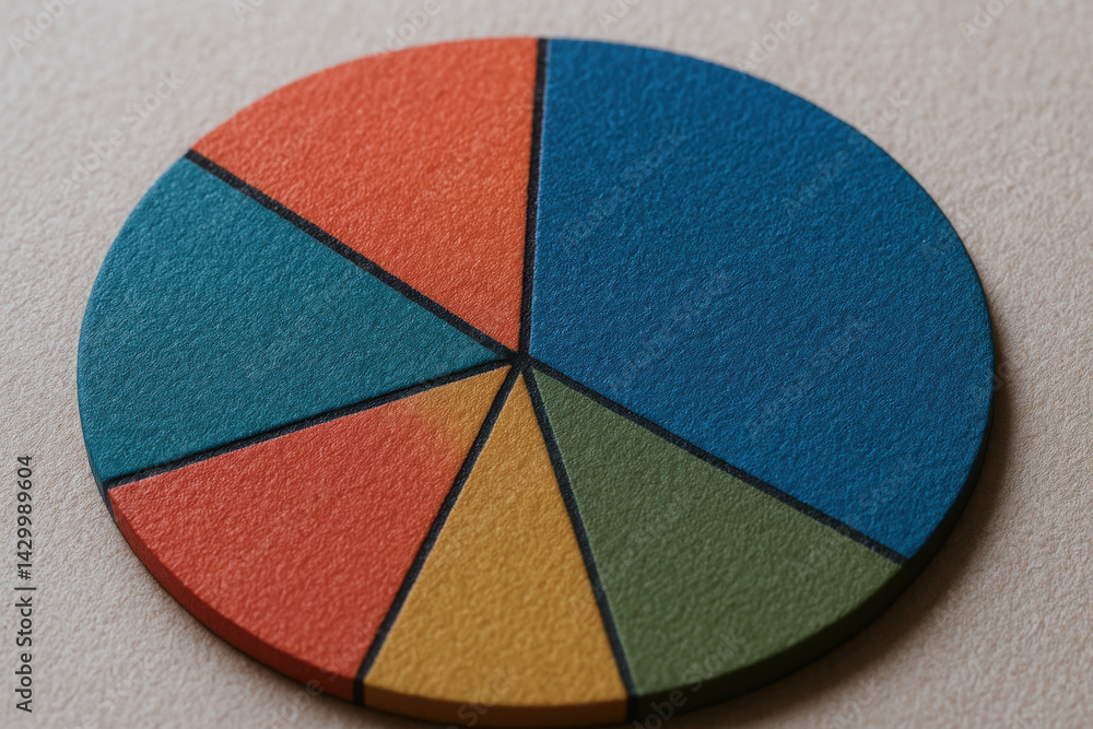Poster pie chart representing stagnation in economy showcases various segments illustrating different data 