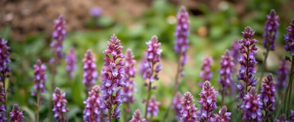 Fototapeta premium Purple wildflowers in bloom