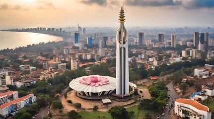 Fototapeta premium Aerial view of the main attraction.generative.ai