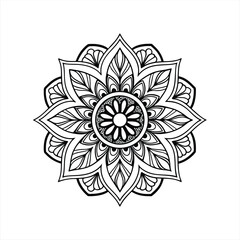  Abstract Floral Ornament with Mandala and Nature-Inspired Design