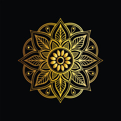 Download Mandala design in golden color Stock Vector and explore similar vectors at Adobe Stock
