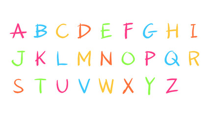 手描きのアルファベットの文字イラストセット