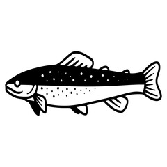 basic dotted fish vector
