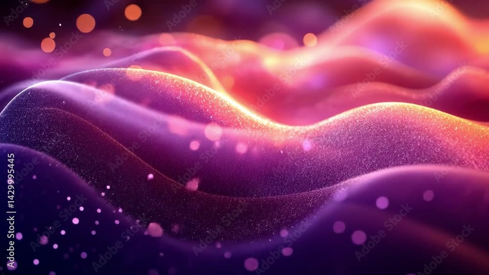 Poster abstract gradient waves: an ethereal, eye-catching view, with swirling, flowing waves in a gradient 