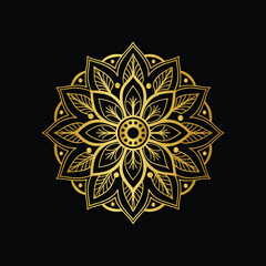 Download Mandala design in golden color Stock Vector and explore similar vectors at Adobe Stock