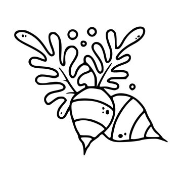 black and white beets with leaves clip art preview
