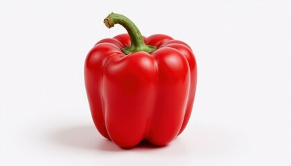 Bell pepper, realistic style, isolated on a pure white background, minimal composition, soft natural shadows, high resolution, studio lighting, photorealistic