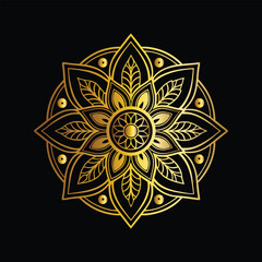 Download Mandala design in golden color Stock Vector and explore similar vectors at Adobe Stock
