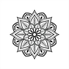Abstract Floral Ornament with Vector Design and Nature Elements	