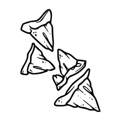 shark teeth outline vector