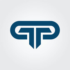 GTP Lettering logo 2 icon design illustration
