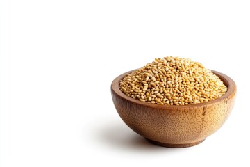 Wooden bowl with seeds