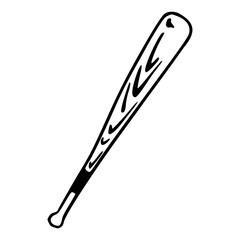 simple baseball bat outline vector