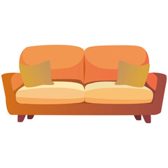 sofa and pillows vectors