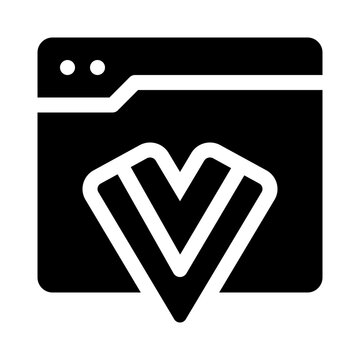 Vue.js glyph icon