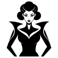 Silhouette of Woman Face isolated on transparent background