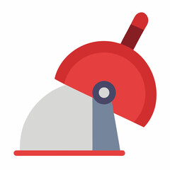 3d render of a red satellite dish