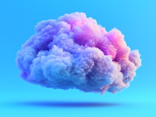 Fototapeta premium Vibrant Purple Pink Blue Cloud Digital Art